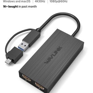 Black USB to HDMI Adapter